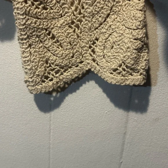 Knit lace cardigan ivory size xl button up. Scandigirl coquette boho - Picture 4 of 7